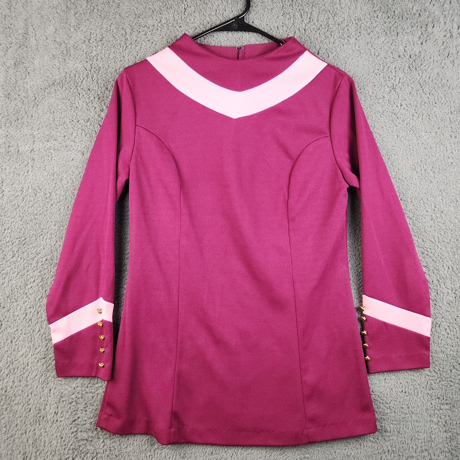 Sears Vintage 60’s Magenta/Pink Mid Century Long Sleeve Tunic Women’s Medium MOD