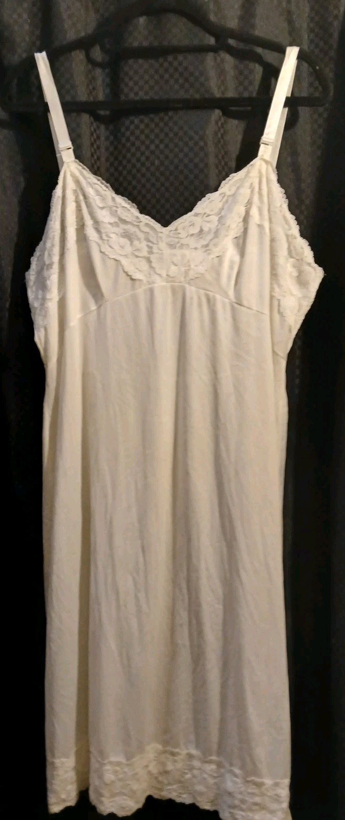 Vintage Full Slip Plus Size 44 Pinehurst Lingerie White Made in USA