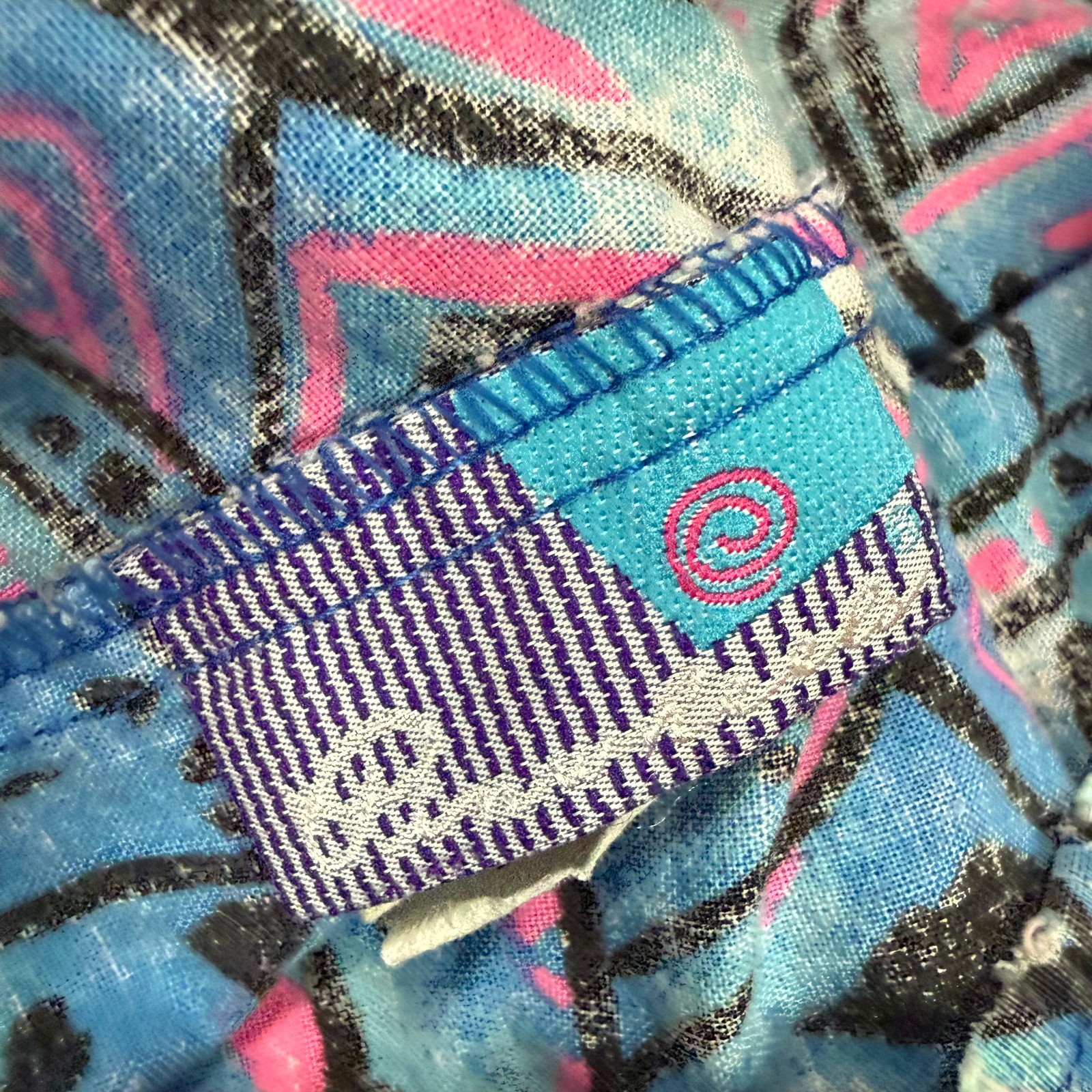 Vintage 80s aop Funky Tribal Shorts All Over Print Large fresh prince Surf 90s