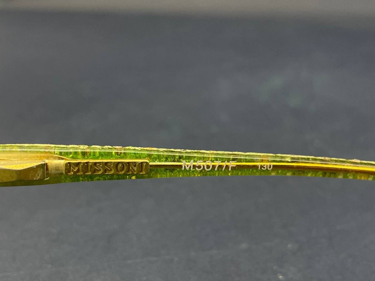 Vintage Missoni M507/F Eyeglasses Green Mosaic Frame Italy 1980s NOS Unisex