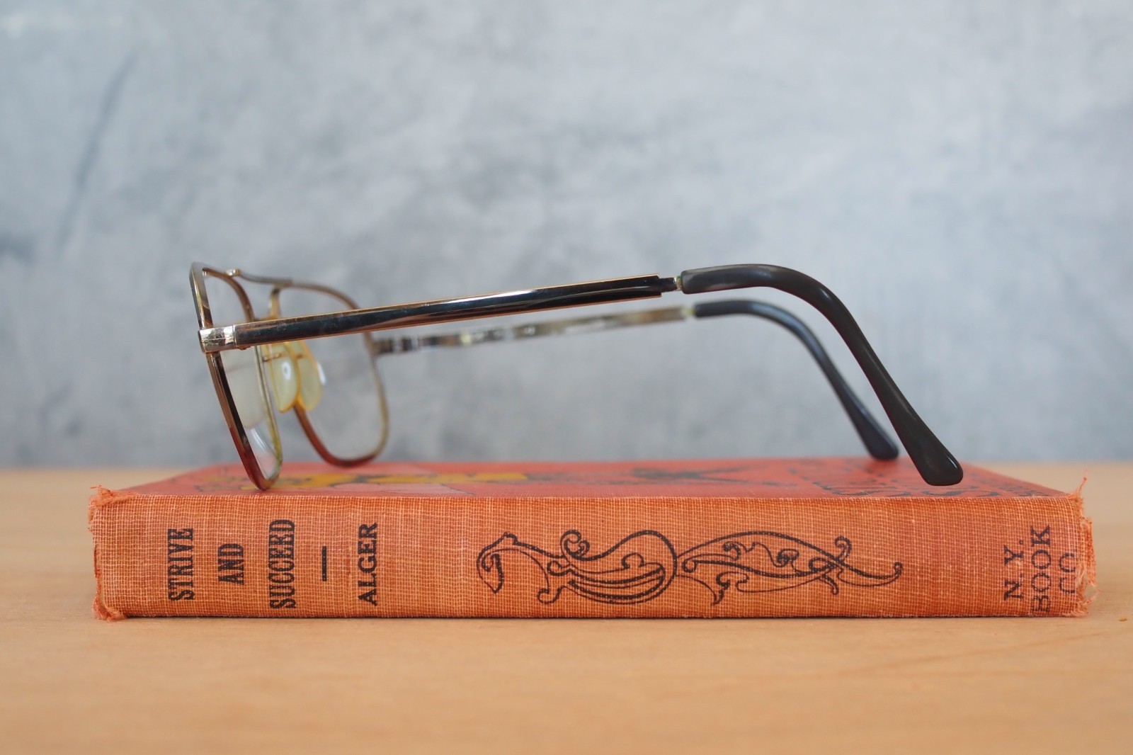 Vintage 1970s France Aviator Eyeglasses Pilot NOS Retro Nerd Preppy silver Tone