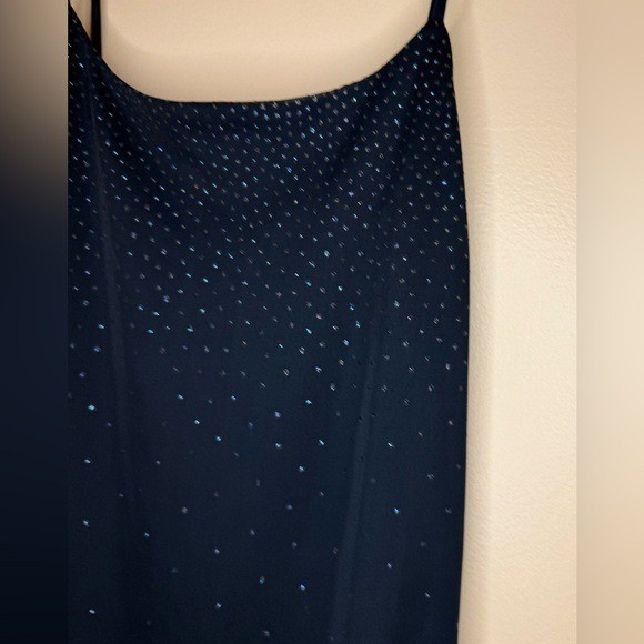 VTG 90s Candy Rocket Navy Blue Dress Whimsigoth Fairy Sparkles