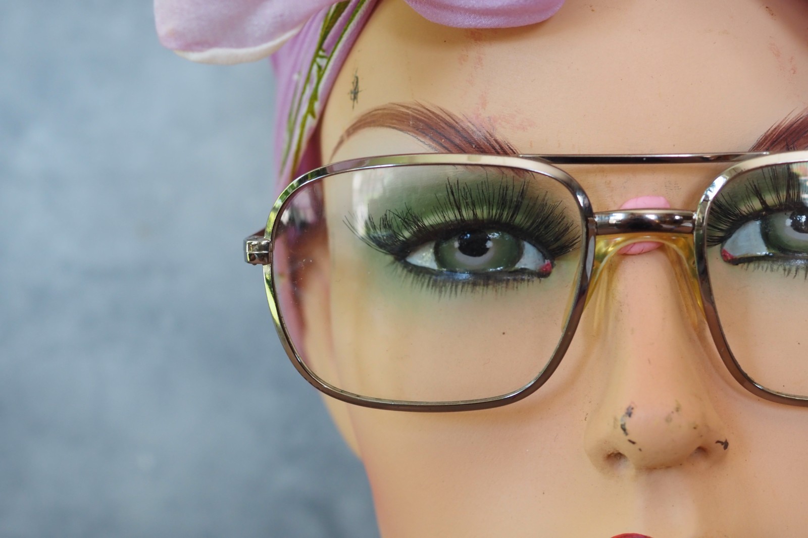 Vintage 1970s France Aviator Eyeglasses Pilot NOS Retro Nerd Preppy silver Tone