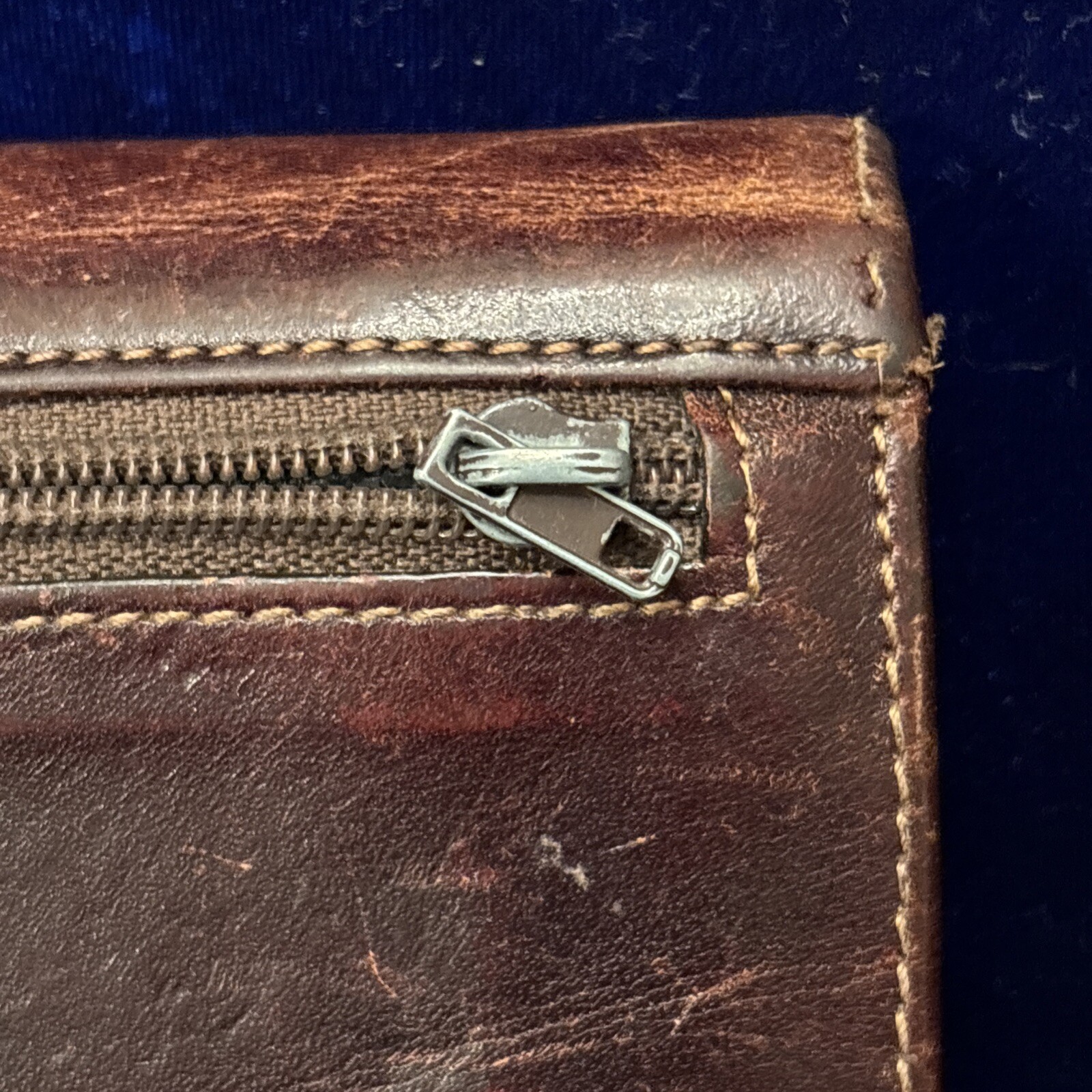 OROTON Brown Leather Wallet/organiser Size-7.5x4x0.5 in