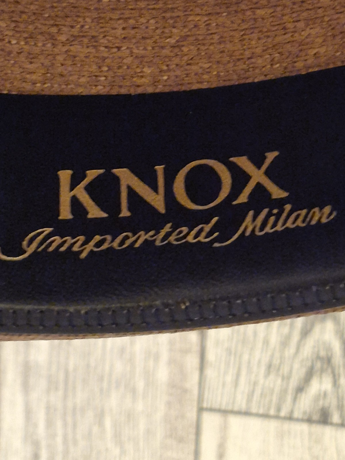 Vintage Knox New York Straw Fedora Hat 7 1/8 size