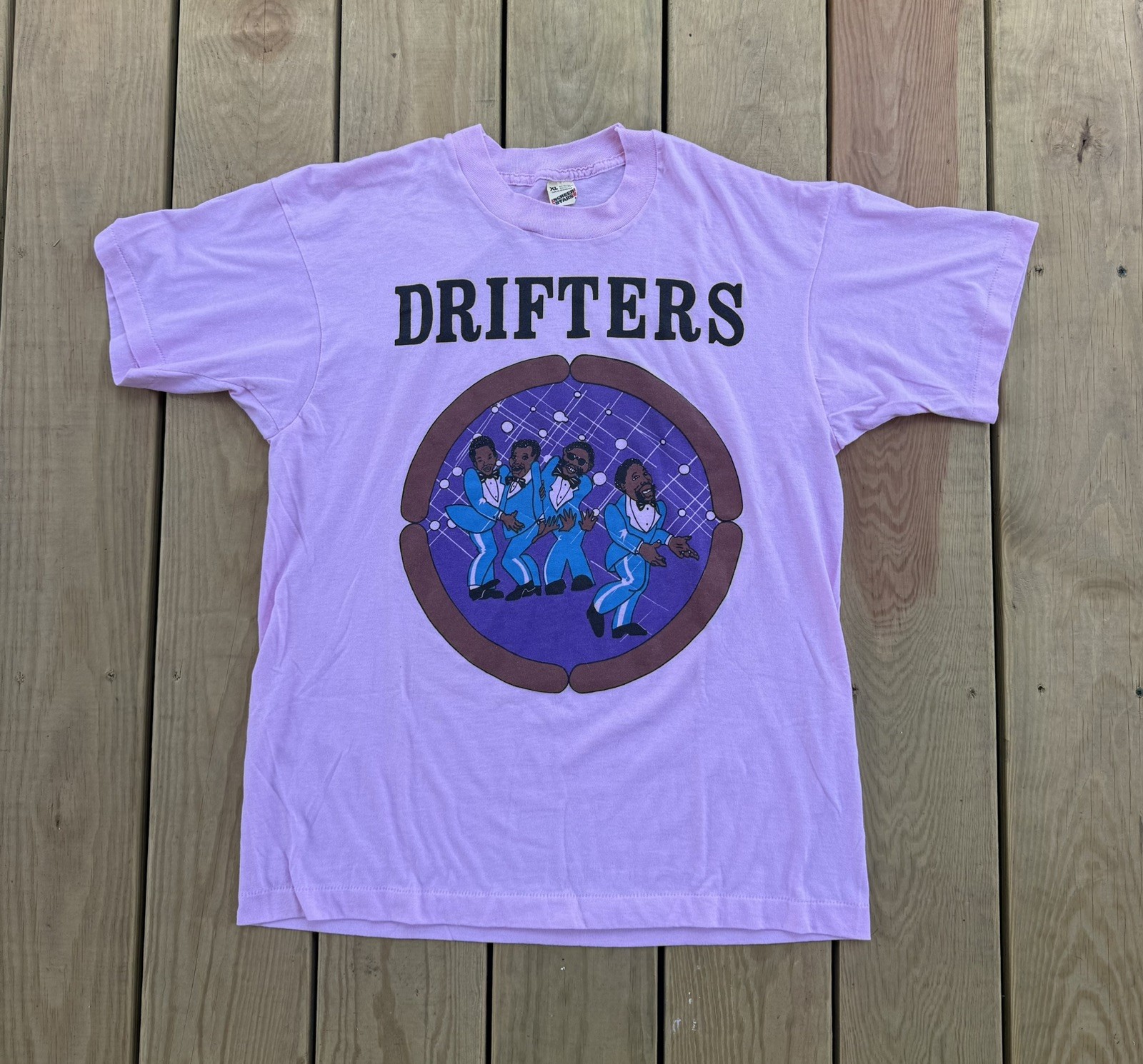 Vintage 80’s DRIFTERS Band Tee – SCREEN STARS – XL – Made In USA