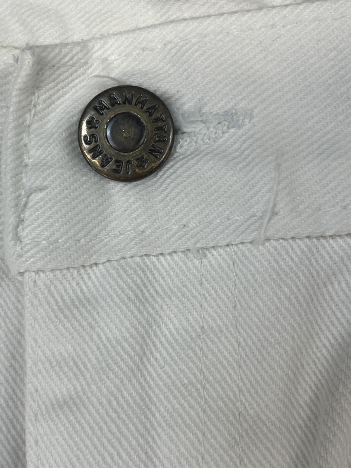 Manhattan Men’s White Jeans 32×32 Made in The USA 1980s Vintage