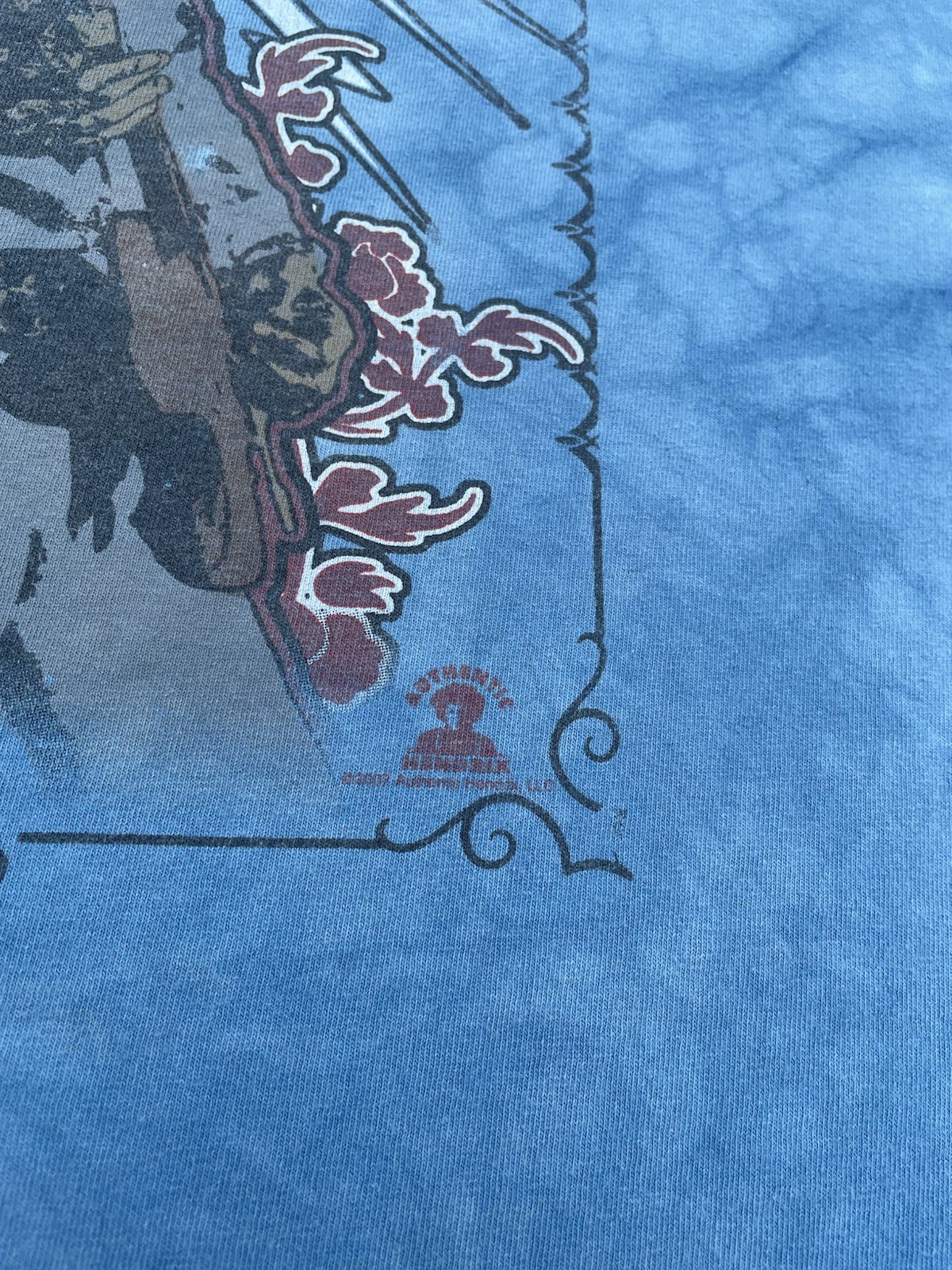 Jimi Hendrix Meadow Park Queens Blue Tie Dye T-Shirt Size X-Large 2007 Concert T