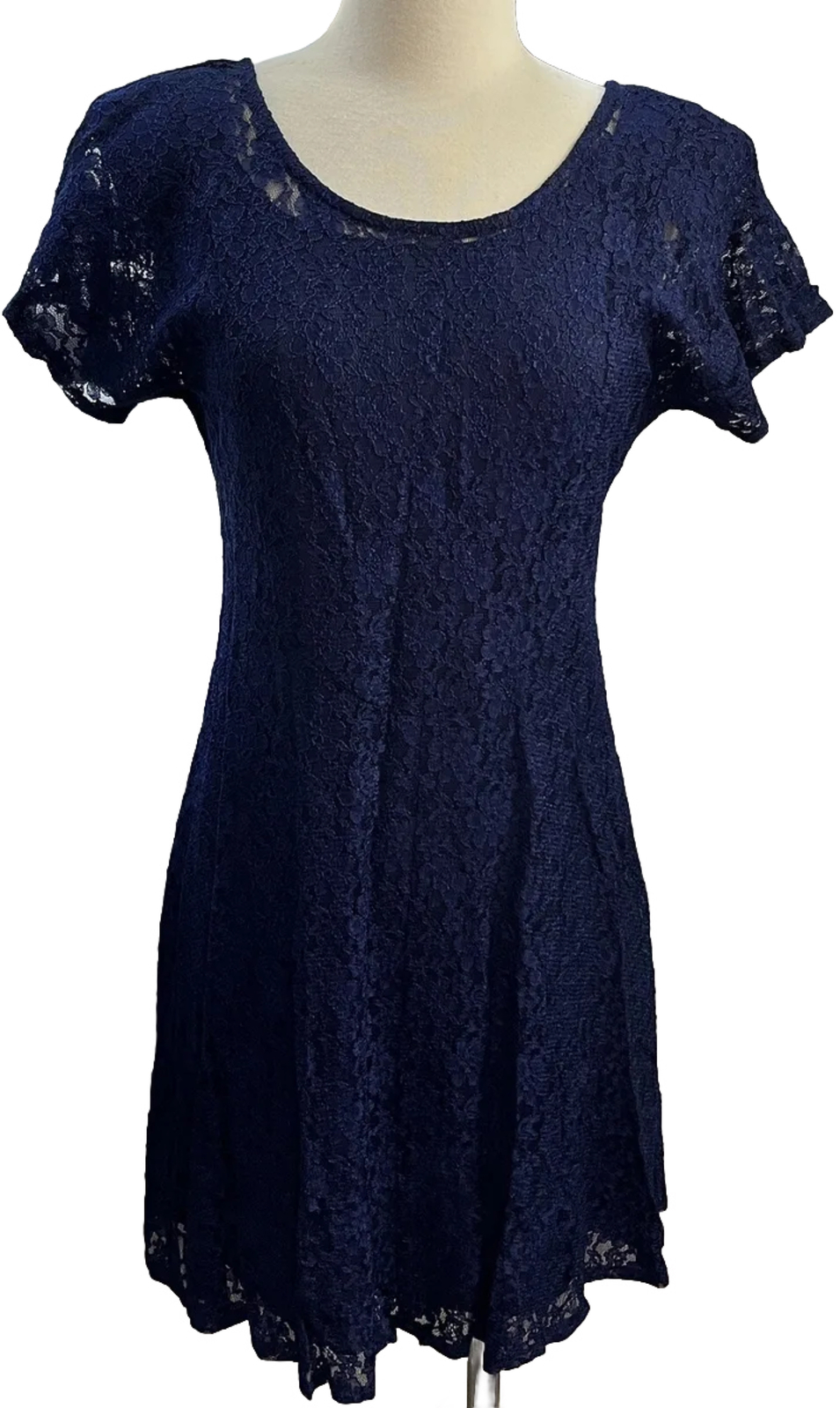 Blue Lace Retro Dress by ALL THAT JAZZ Junior’s Size 7/8 PreLoved