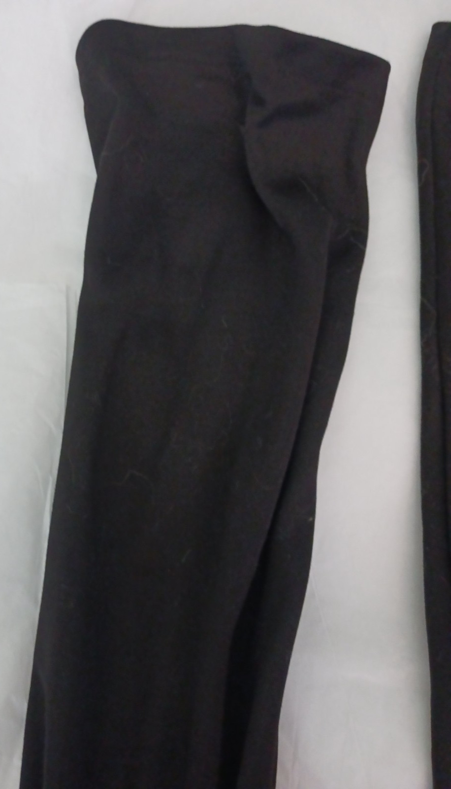 VINTAGE UNBRANDED LADIES BLACK OPERA LENGTH EVENING GLOVES w/FAUX PINK PEARLS
