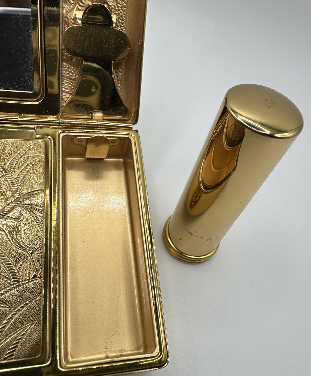 Elgin American Vintage Carry All Clutch Minaudiere Evening Purse Compact