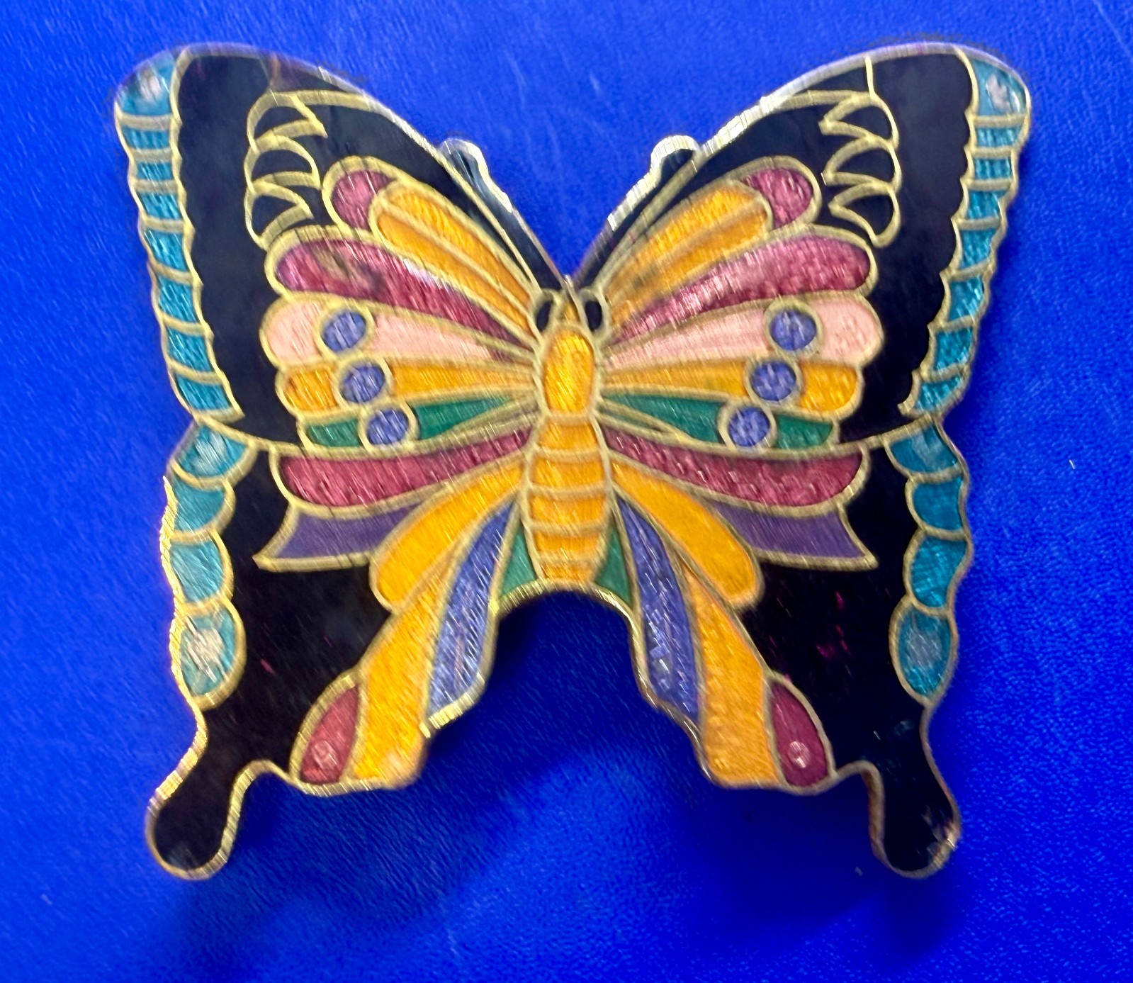 Beautiful Multi-Colored Butterfly Shaped Cutout Hippy Boho Vibe Belt Buckle