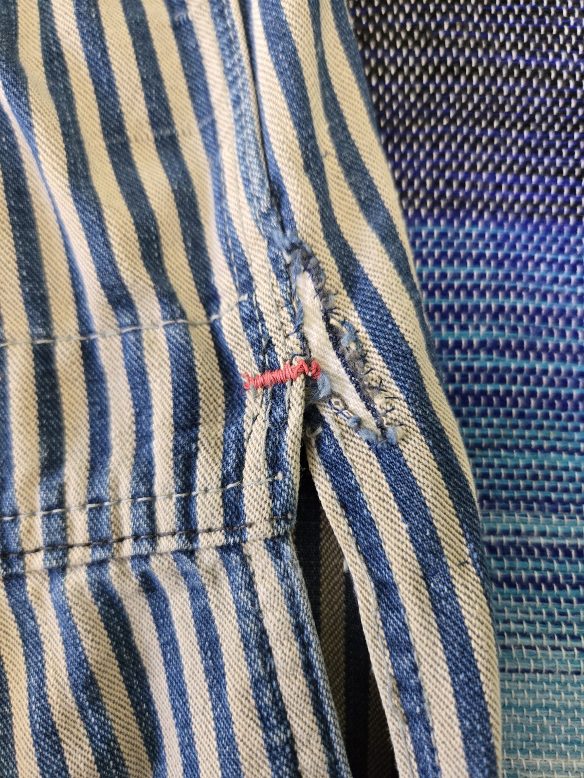 VTG RARE 1950s Penneys Pay Day VestBak Express Stripe Sanforized Overalls, 44×29