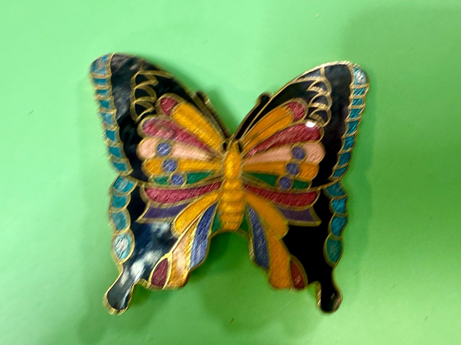 Beautiful Multi-Colored Butterfly Shaped Cutout Hippy Boho Vibe Belt Buckle