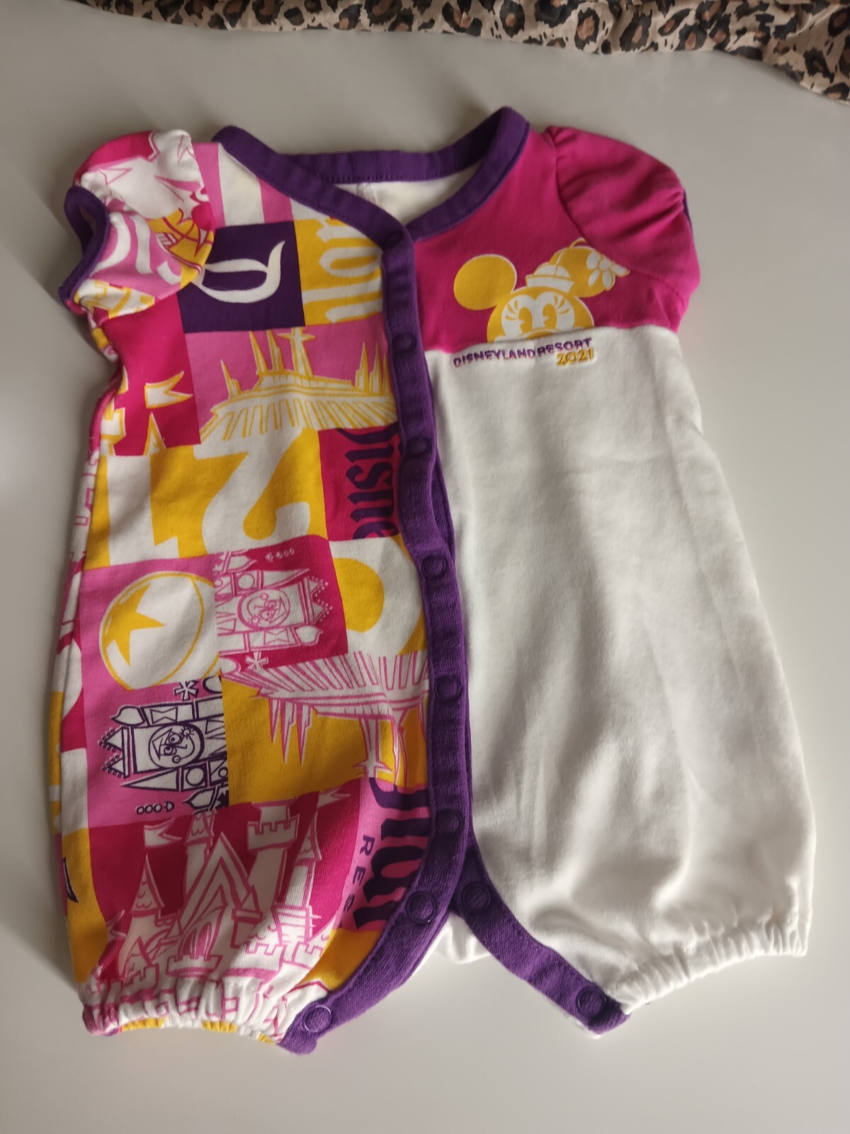 Disneyland Resort 2021 Minne Mouse Baby Jumpsuit Size NB Multicolor Newborn