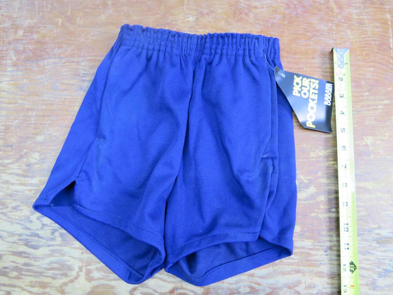 Vintage NOS 70’s Dodger gym running Shorts Youth Small Sizing Dark Blue (1)