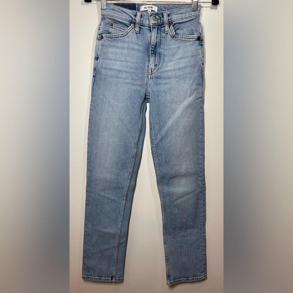 RE/DONE Jeans Women’s Size 24 70s Straight-Leg Jeans in Mid 90s Wash