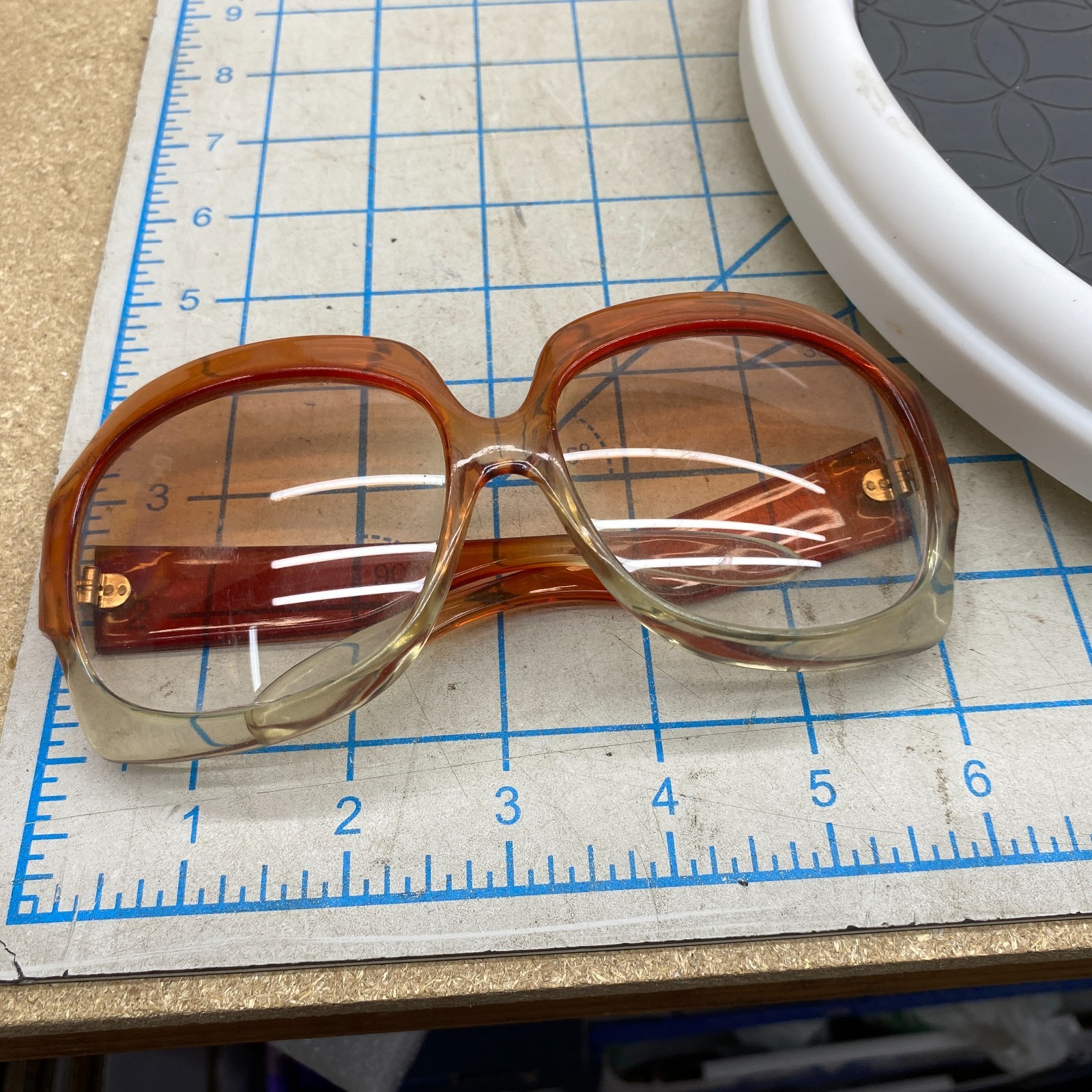 VTG 60s? Eyglasses Frames Oversized Prescription RX Unknown Brand Groovy