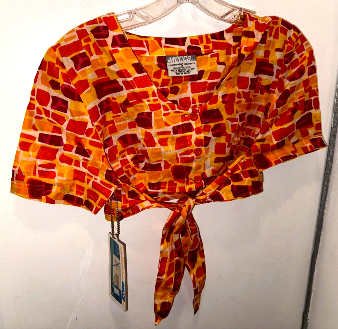 Vintage Y2K Mecca Girls halter top Shirt Women’s 90’s Medium New W Tag Hip-Hop