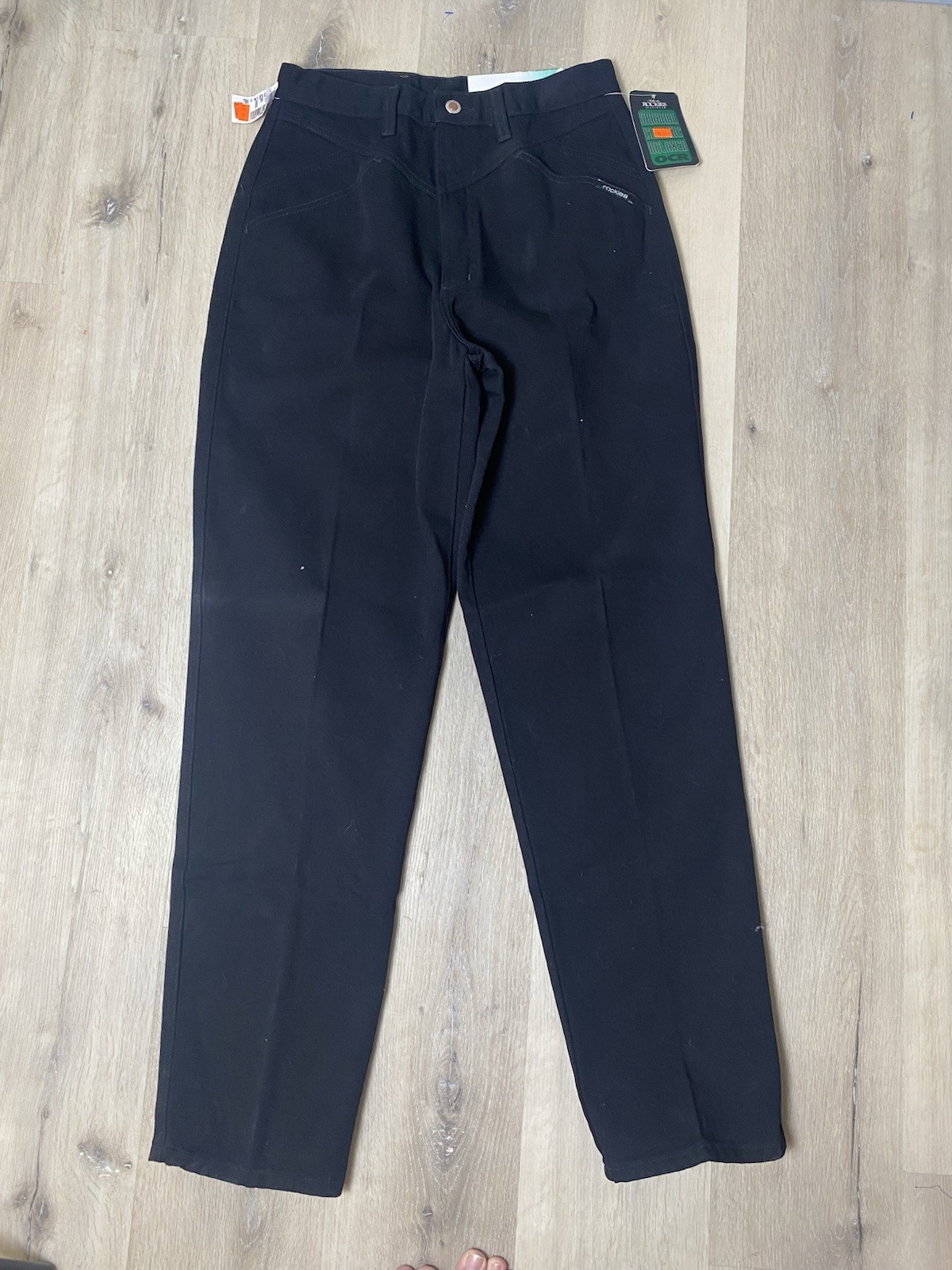 VTG 80s 90s Rocky Mountain Western High Waist Black 32/13 Denim Womens Jeans NWT