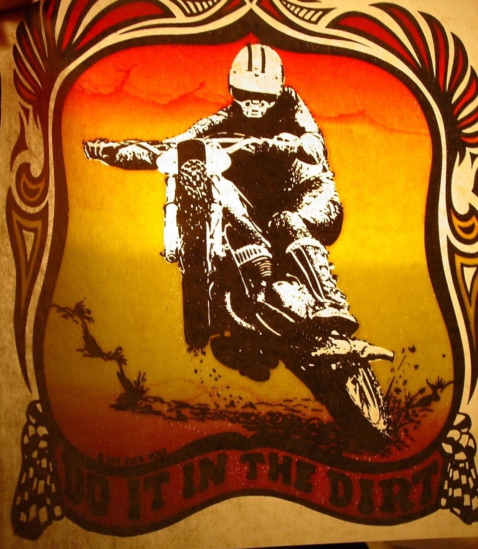 DO IT IN THE DIRT VINTAGE 1970’s MOTOCROSS IRON ON TRANSFER NICE B-20