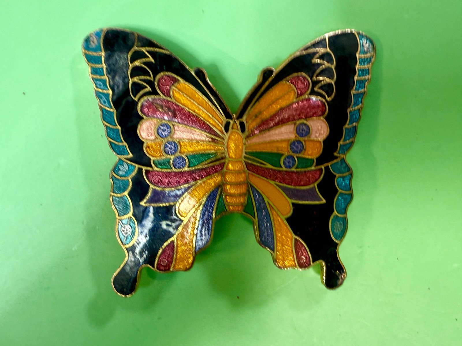 Beautiful Multi-Colored Butterfly Shaped Cutout Hippy Boho Vibe Belt Buckle