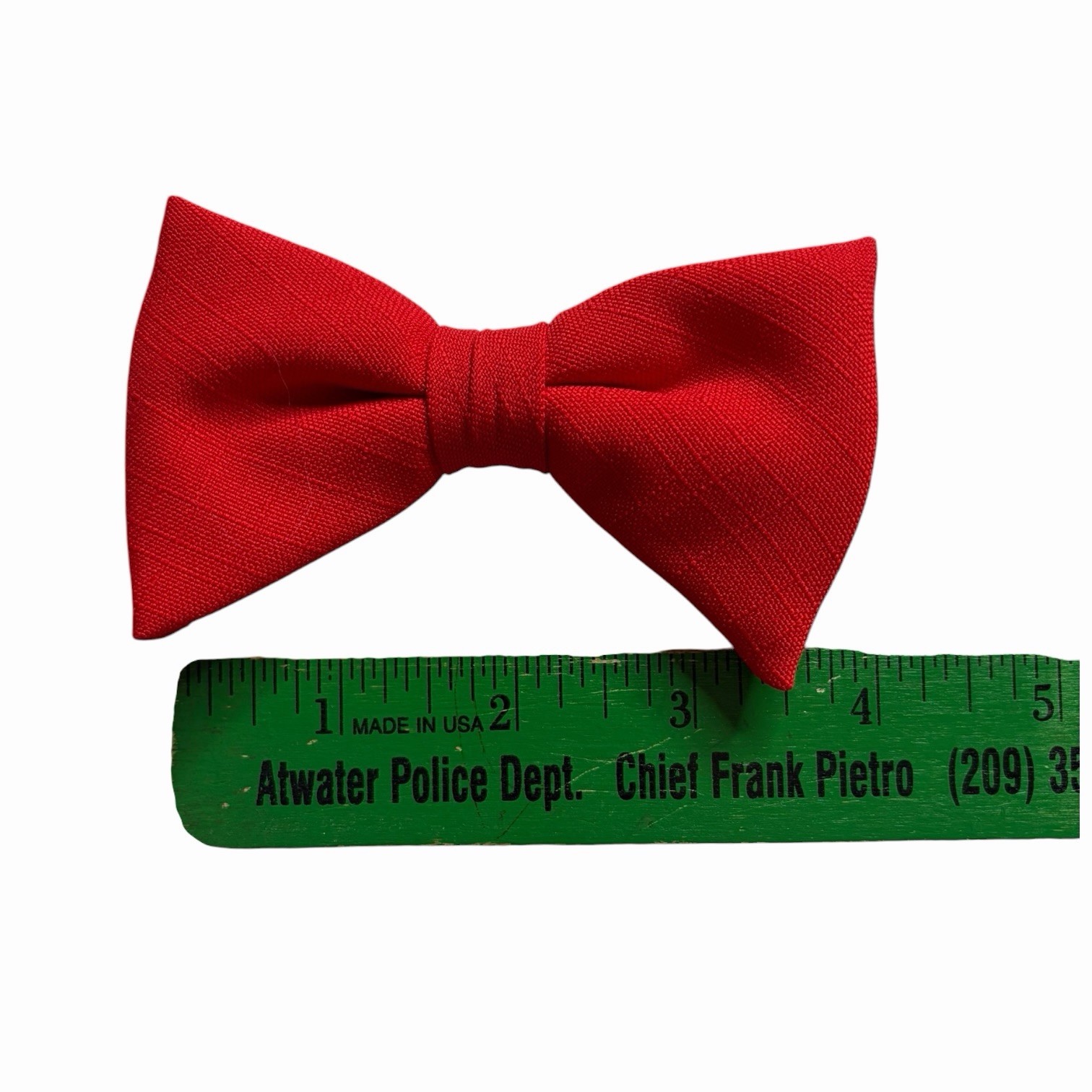 Royal 60s Vtg Rust Resistant Red Bow Tie Mid Century Clip On Formal Menswear