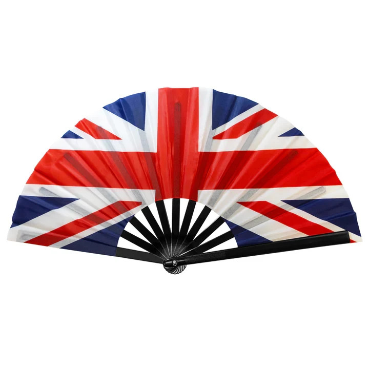 United Kingdom XL Clack Fan Folding Hand Fan for Parades Party UK World Cup