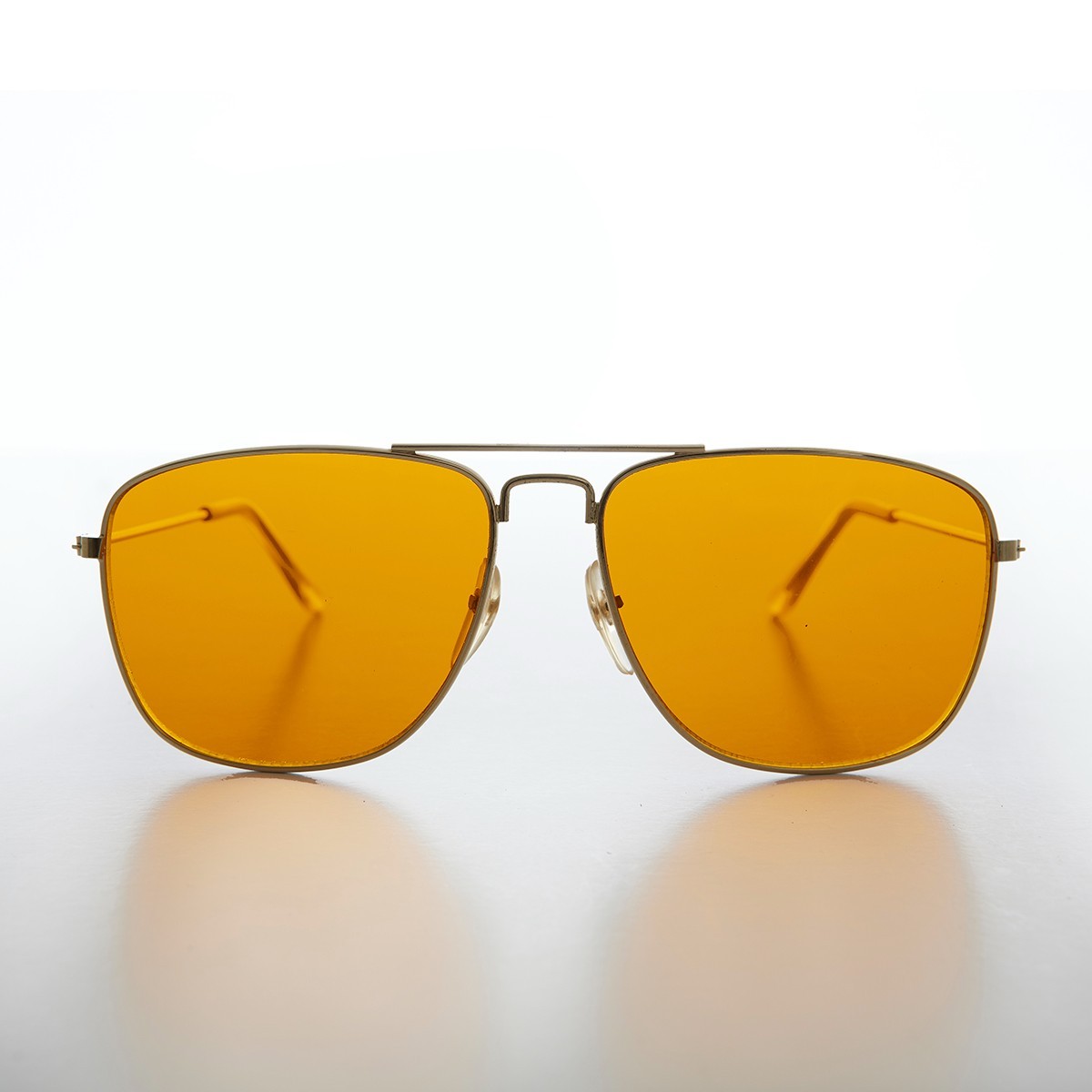 Gold Square Aviator with Amber 58mm – Major