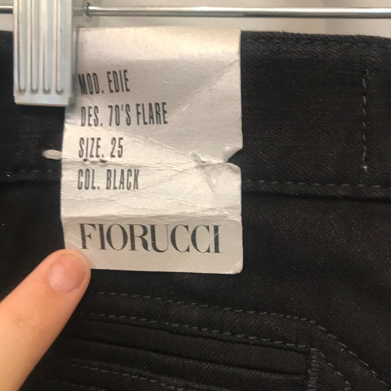 Vintage Fiorucci Deadstock Black 70s Inspired Flare Leg Jeans with Original Tags