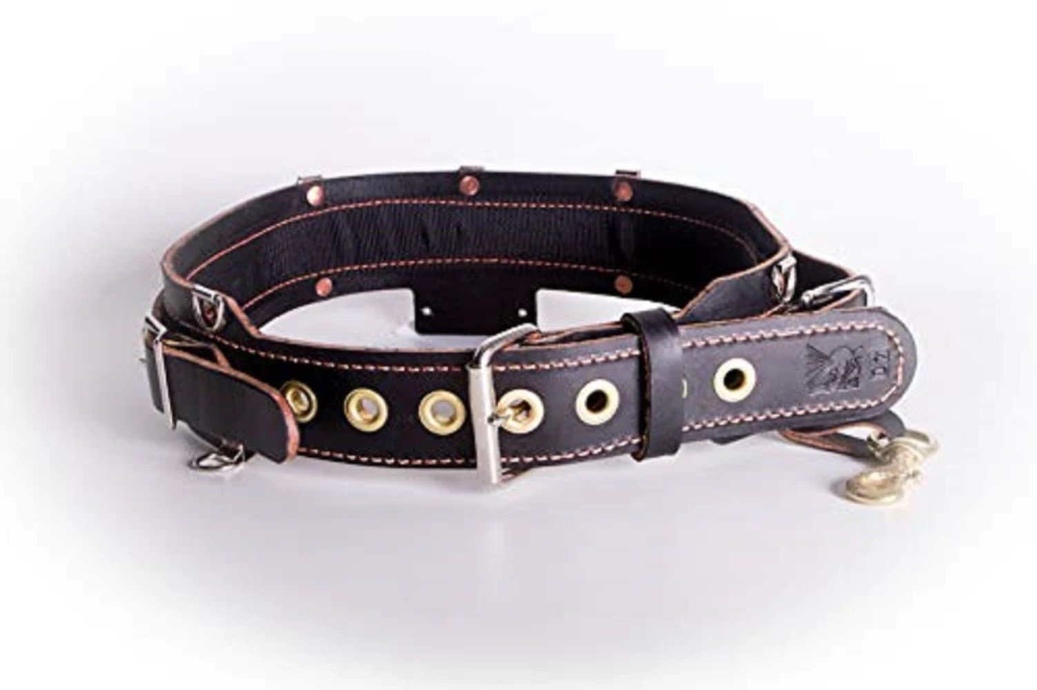 Low Pro Leather Mining Work Belt w/Brass Grommets IMPORTANT!! READ SIZING CHART