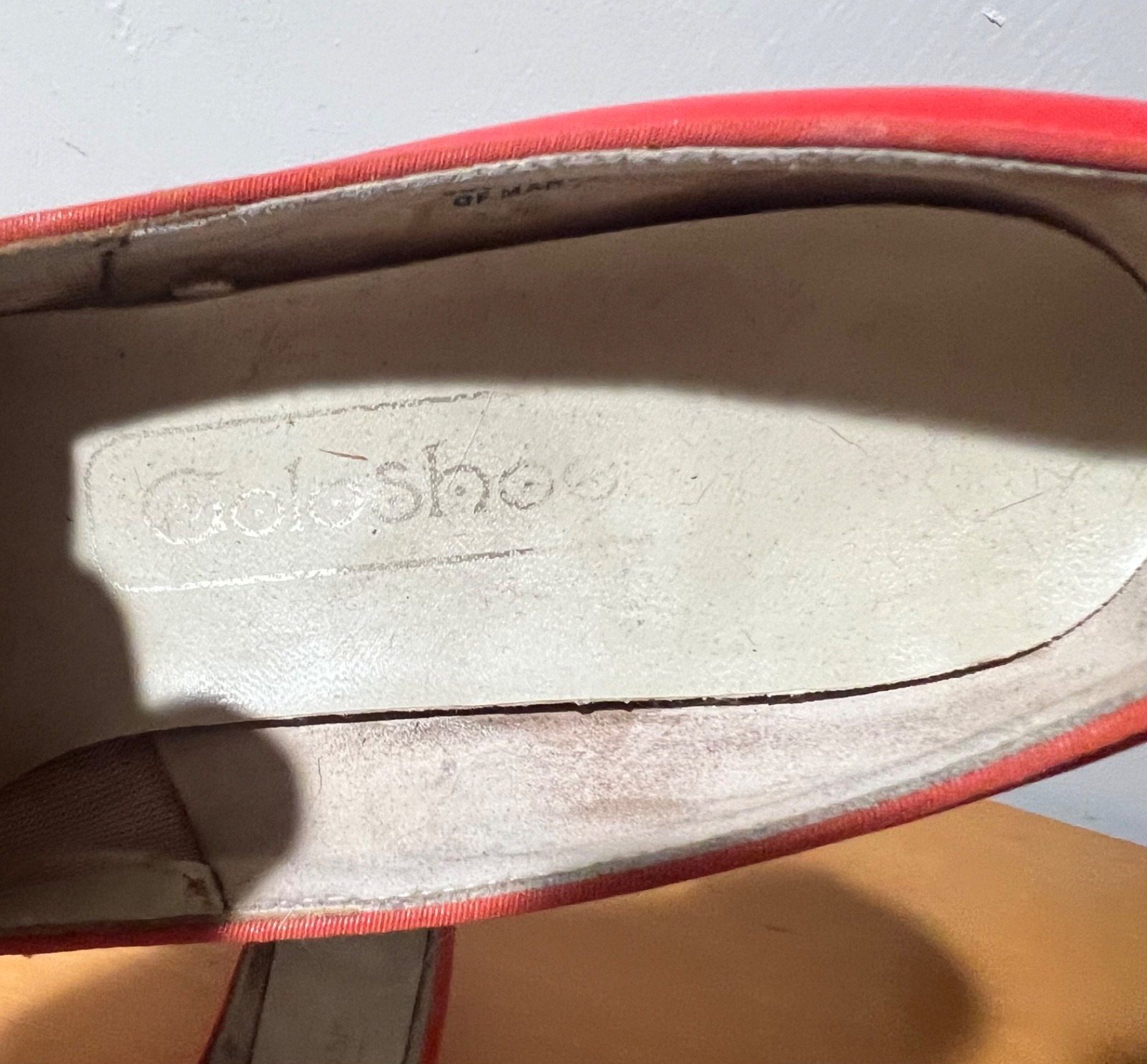 Vintage 1960s Mod Shoes Buckle Women Pump Loafers 7 1/2 N Red