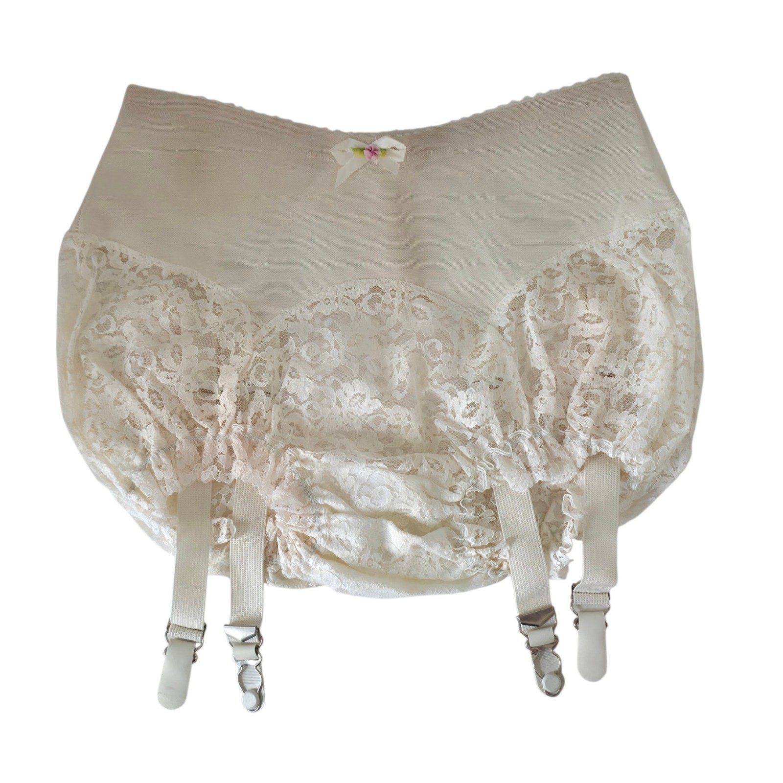 VINTAGE *NEW* 1960’s Empire Foundation Women’s White Girdle with Garters Size L