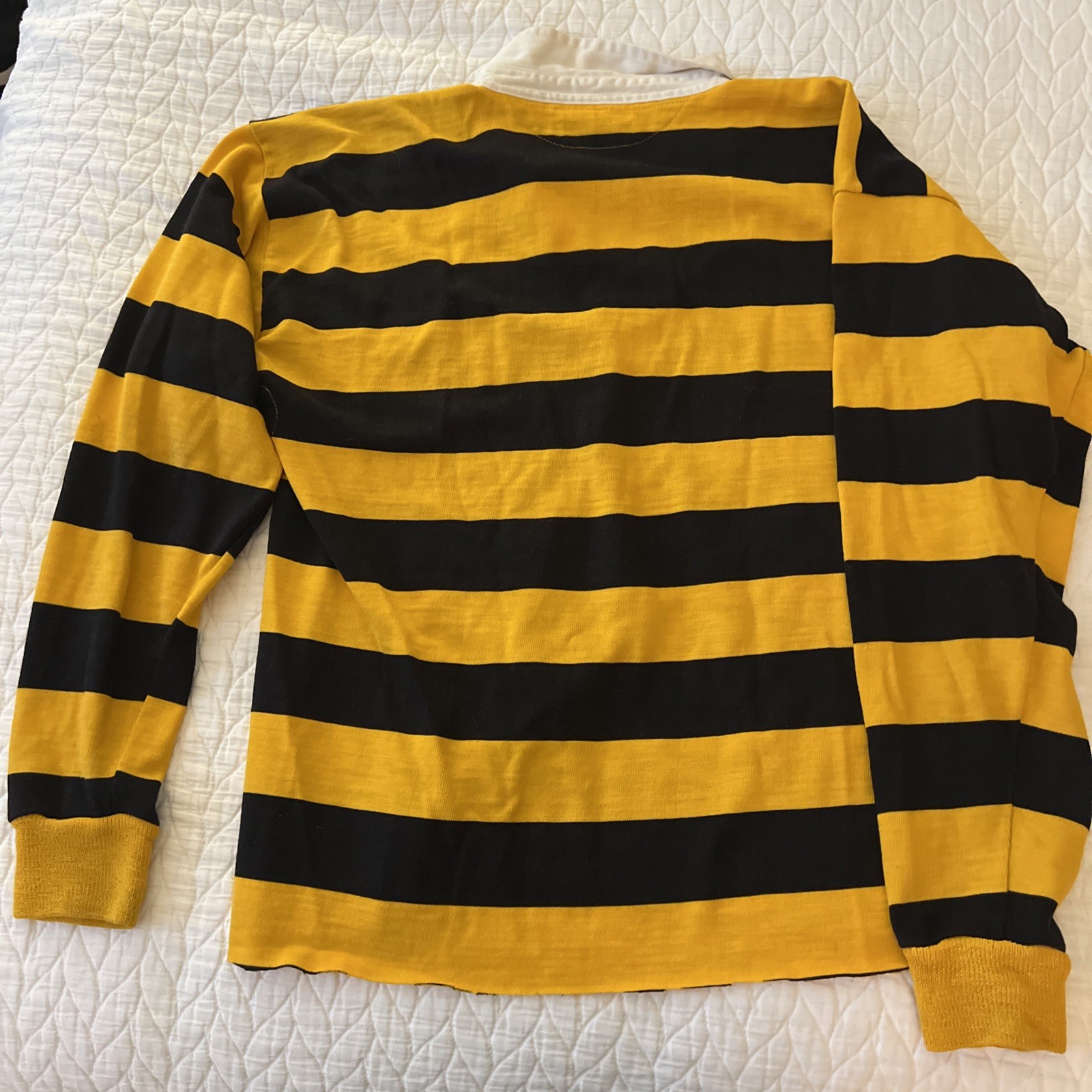 Vintage Halbro Rugby Imports Shirt Men’s 44in/112cm Navy and Gold. Authentic