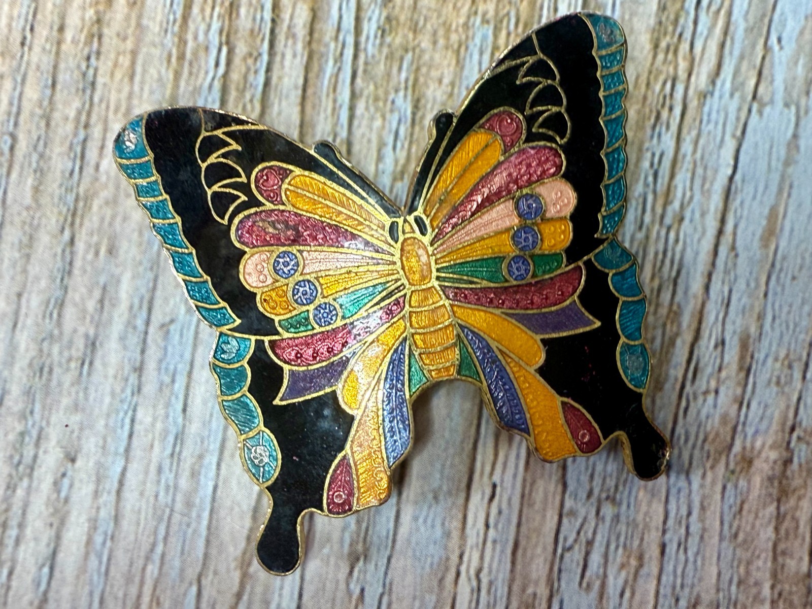 Beautiful Multi-Colored Butterfly Shaped Cutout Hippy Boho Vibe Belt Buckle