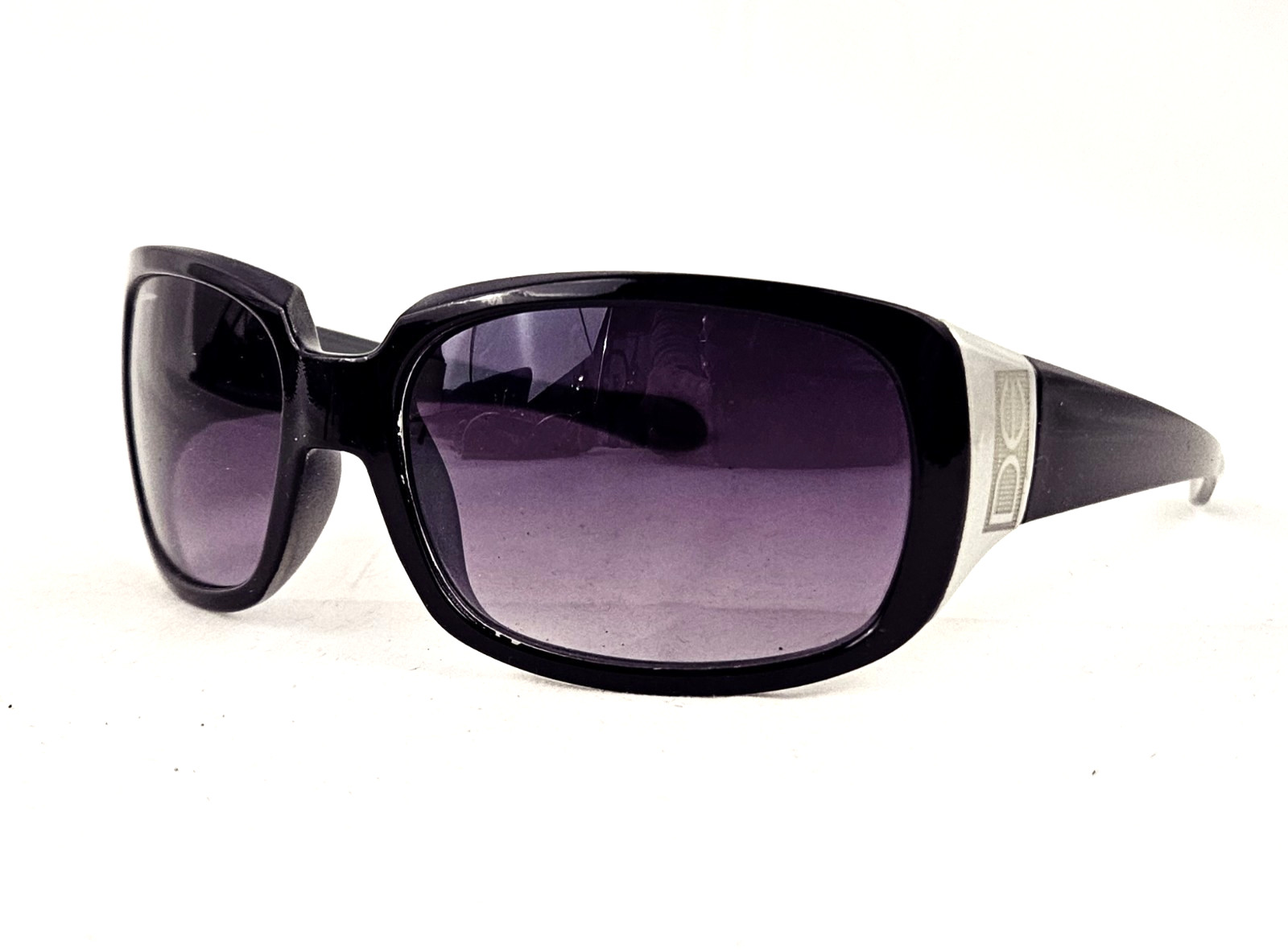 Designer Eyewear DE 0034 Sunglasses Adult Unisex Black Wrap Around Sun Glasses