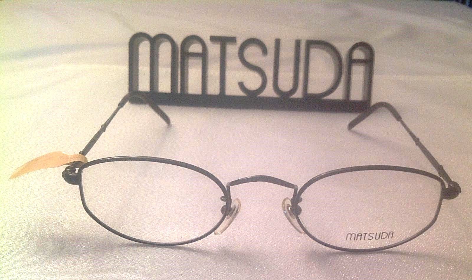 VERY RARE VINTAGE MATSUDA MATTE & SHINY BLACK 2873 BK 5B 49-22-145 EYEGLASS NICE