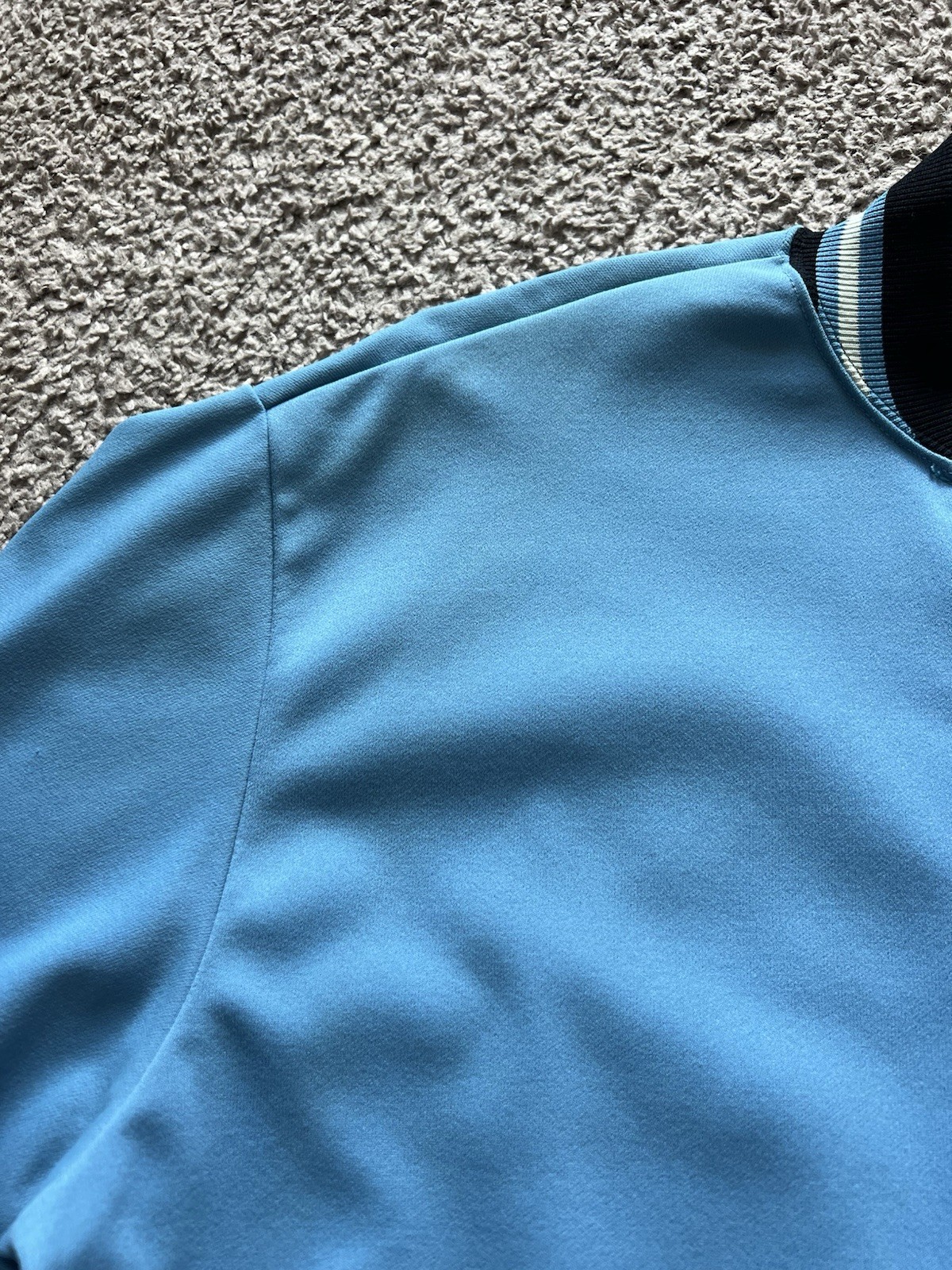 Vintage 60s 70s Felco Jacket Large Mens Blue Union Made in USA Nylon Athletic