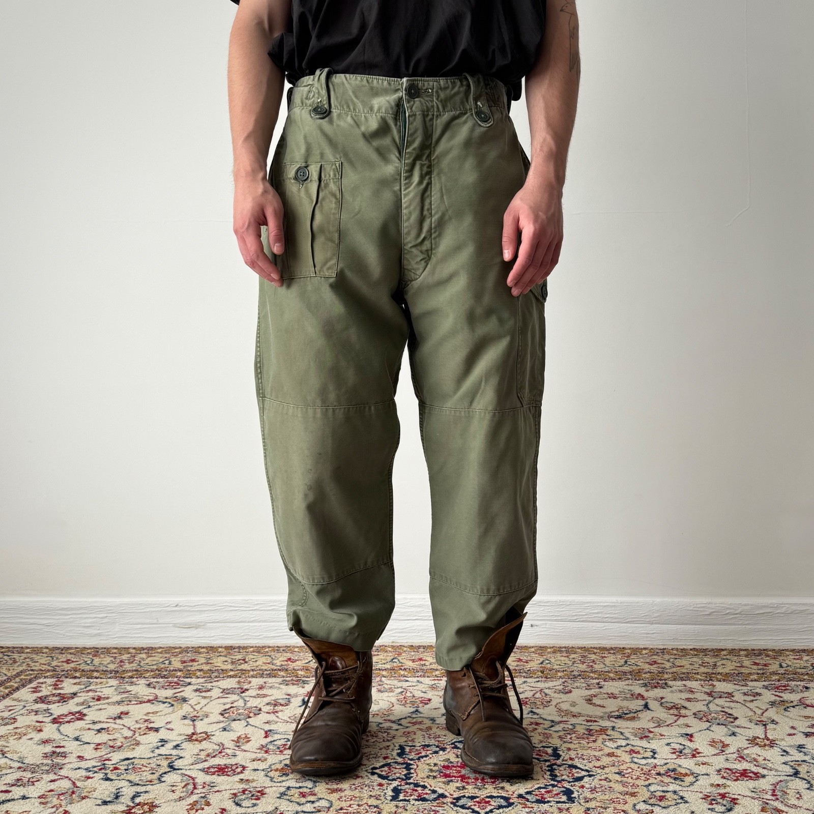 Vintage Military 1960s British Army Combat Pants Size L