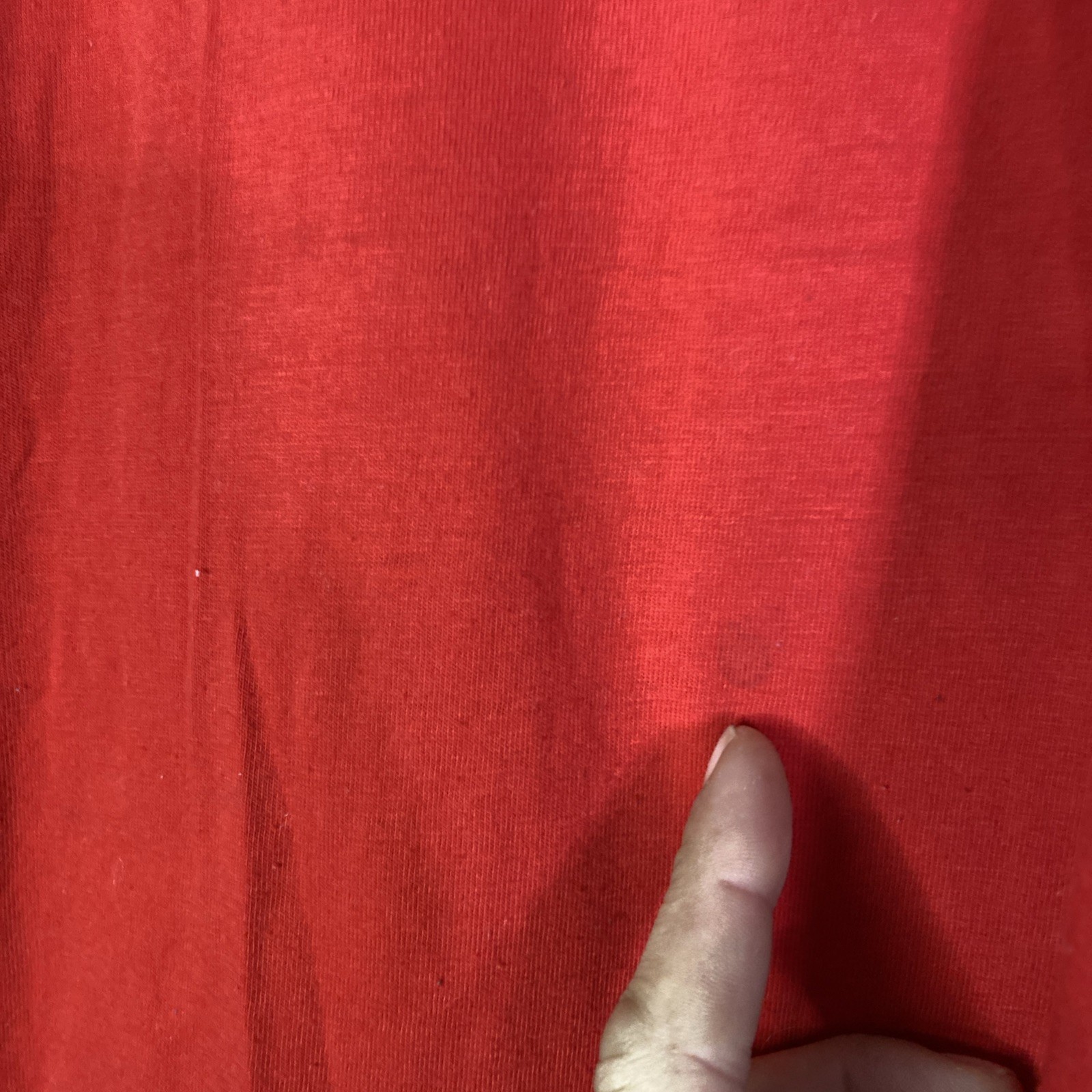 Vintage 80s Single Stitch T Shirt Red Sportswear Ringer Sleeve 19×29 Fits Medium