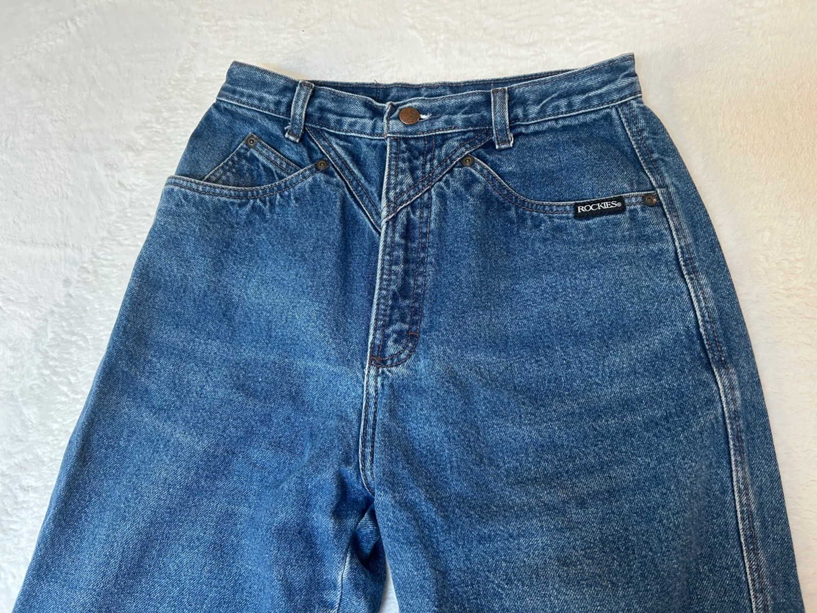 Vintage 90s Rockies Jeans Womens Size 27 High Rise 90s Western Denim (27″x27.5″)