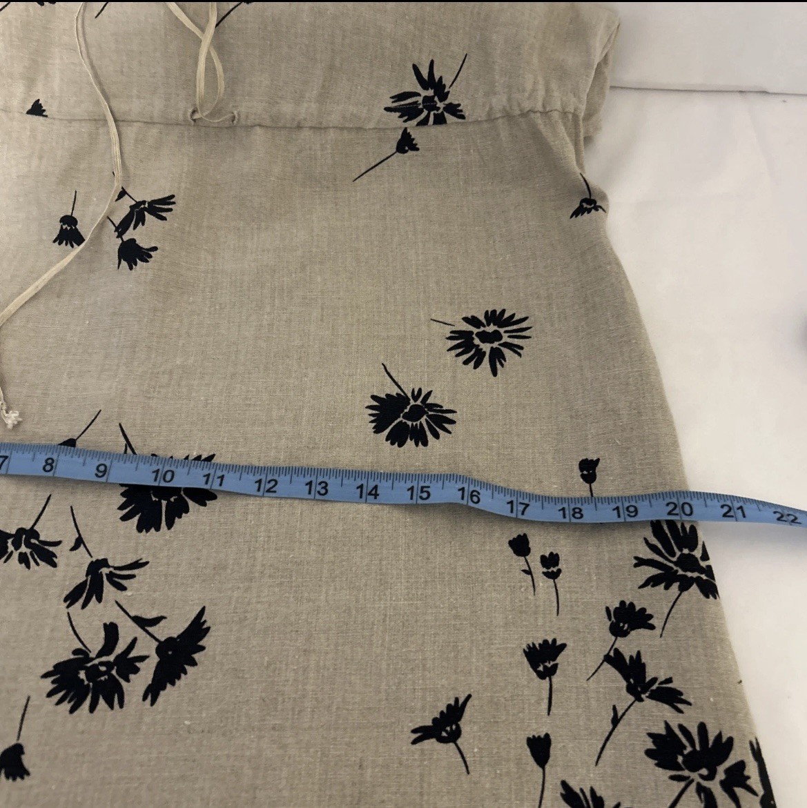 Vintage 100% Linen Sleeveless A-Line Maxi Dress Sz-S Dark Western Cowgirl