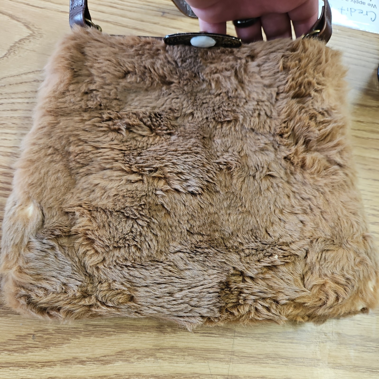 Vintage Genuine Kangaroo Fur Purse With Handle by Morella Western Australia