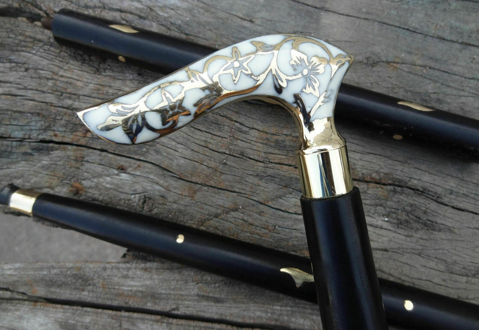 Wooden Walking Sticks with Antique Design Gift For Halloween All Occasion