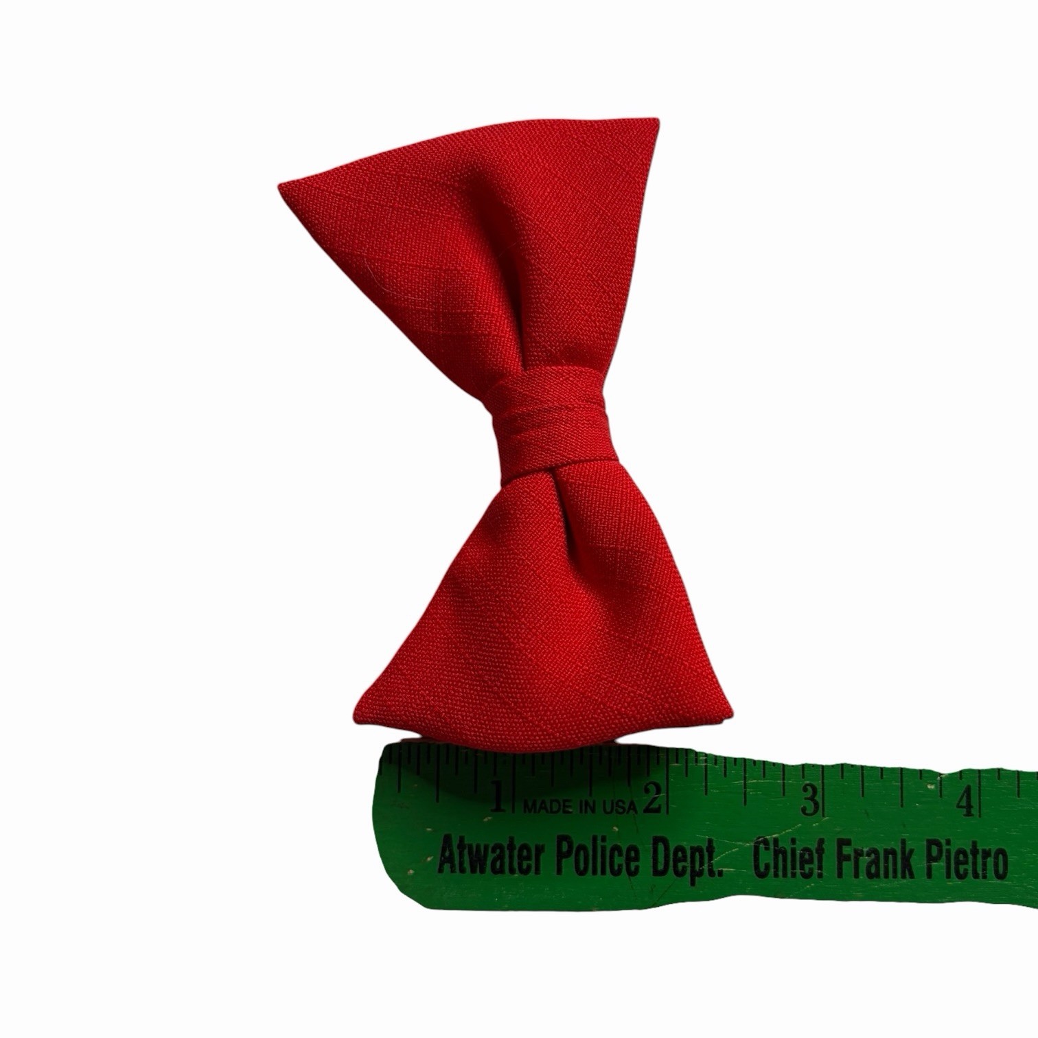Royal 60s Vtg Rust Resistant Red Bow Tie Mid Century Clip On Formal Menswear