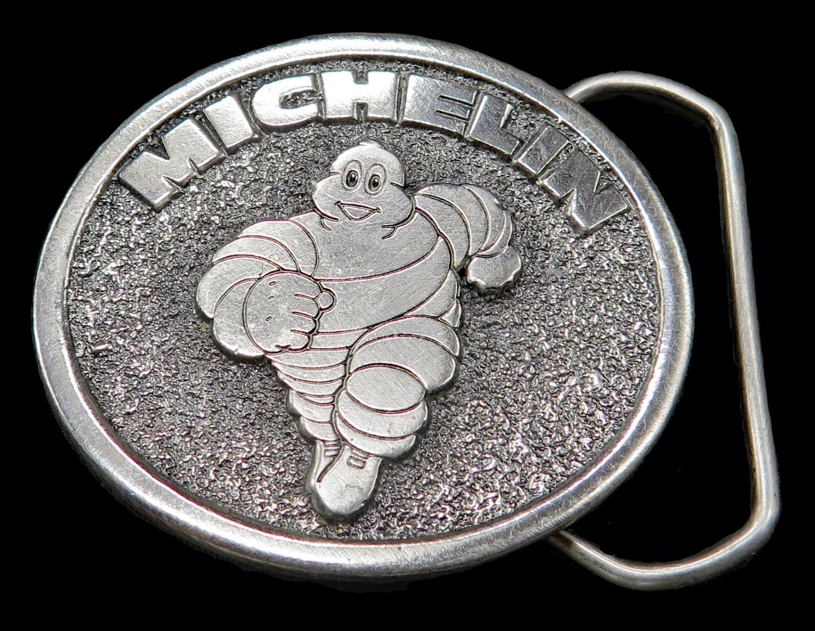 Vintage Michelin Man Tires Belt Buckle 3D Great American Buckle Co Made In USA