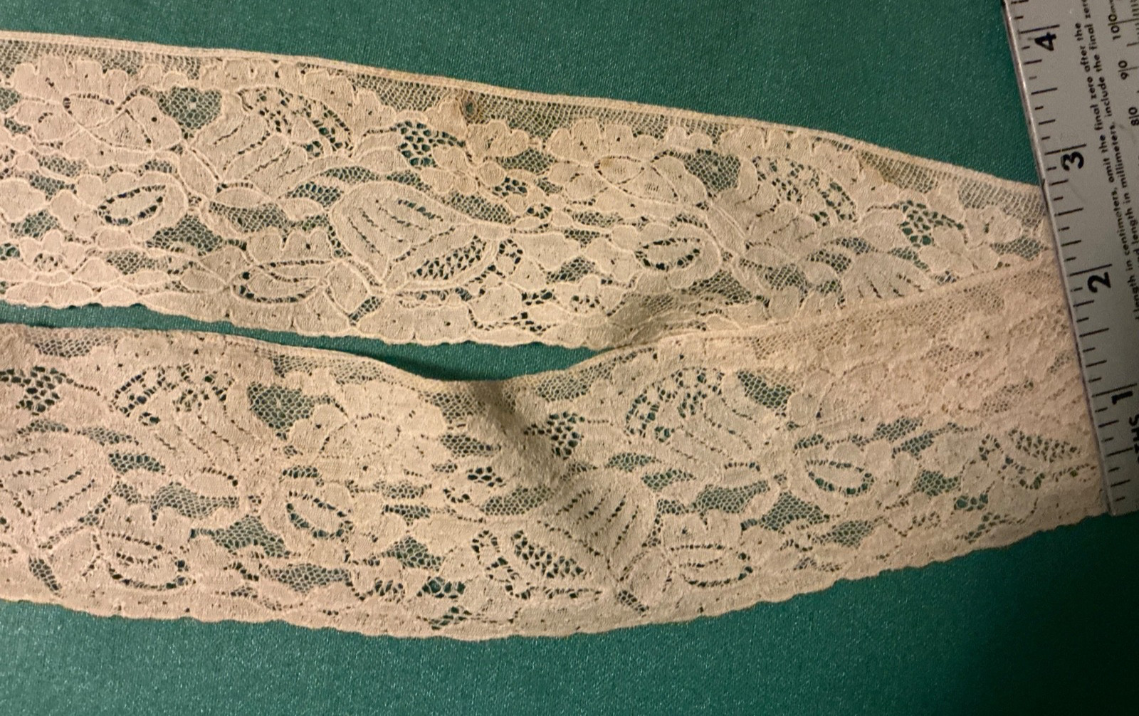 Vintage Lingerie Ivory Wide Lace Trim 2” by 58”