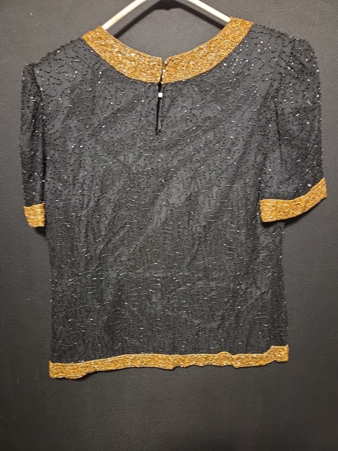 laurence kazar beaded top vintage Large New With Tags 2002
