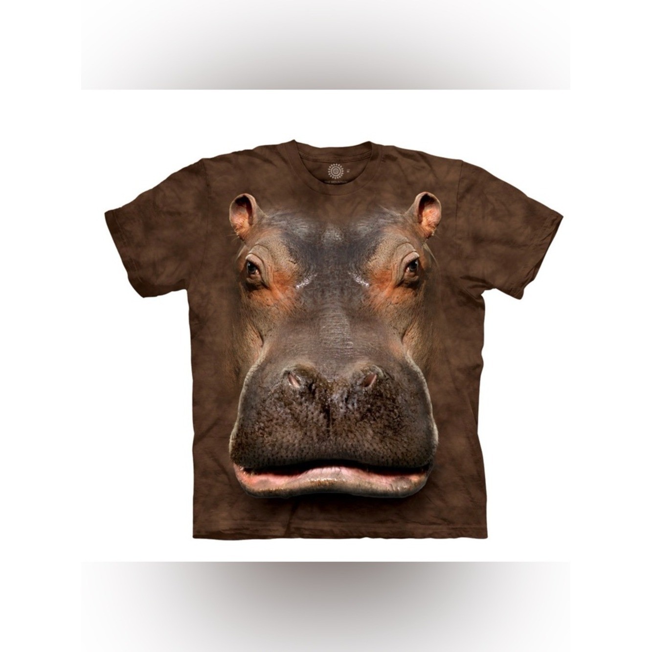 🦛🤎🦛 The Mountain 2XL Hippo Head Classic Cotton T-Shirt—Worn once!