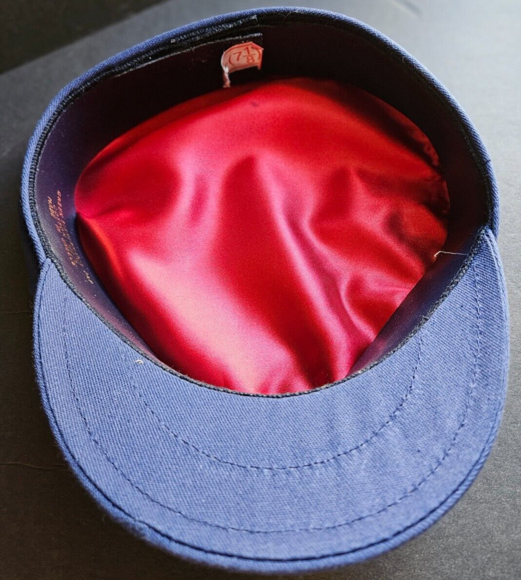 GREEK FISHERMAN’S CAP. MADE IN GREECE. BLUE WITH NICE EMBROIDERY. SIZE M / 7 1/8